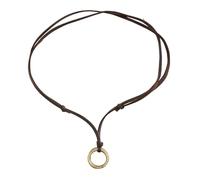 LHJHZDJC men necklace chain friendship Adjustable Long Rope Chain with Circle Ring Pendant Necklace Men Vintage Jewelry on the Neck Accessories 2023 Fashion Male Everyday Casual Gift Trend