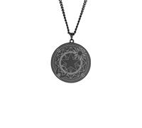LHJHZDJC Men's necklace fashion accessories,Vintage Magic Array Pentagram Circle Necklace Sun Moon Star Good Luck Eternal Love Neck Chain Jewelry Everyday Casual Gift Trend