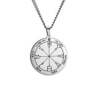 LHJHZDJC men's necklace Key of Solomon Amulet Long Men Necklace First Second Fifth Seventh Pentacle Of The Jupiter Venus Mar Necklaces Jewelry Everyday Casual Gift Trend