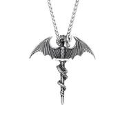 LHJHZDJC men's necklace,New Vintage Pterodactyl Holy Sword Shape Pendant Necklace Hip Hop Biker Animal Party Jewelry Male Fashion Gift for Her Stainless Steel Pendant