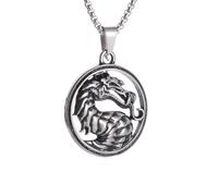 LHJHZDJC pendant necklace，Men's Gothic Python Head Cutout Ring Pendant Necklace Hip Hop Punk Party Cool Accessories Everyday Casual Gift Trend