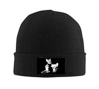 LHJHZDJC Pinky and The Brain Winter Hat Cotton Hat for Plain Black, Black, One Size Festival Gift