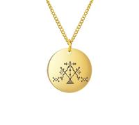 LHJHZDJC The Primordial Creator Of All Life Pendant Necklace Voodoo Amulet Teel Necklaces Gift for Her Stainless Steel Pendant