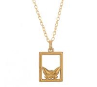 LHJHZDJC Unisex Trend Geometry Stainless Steel Picture Frame Butterfly Pendant Glamour Women's Necklace Fashion Small Cute Jewelry Accessori fashion Everyday Casual Gift Trend