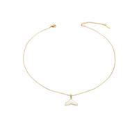 LHJHZDJC White Imitation Shell Mermaid Tail Lucky Beautiful Pendant Necklace Valentine's Day For Girlfriend Streetwear Accessory for Men Women Casual Gift