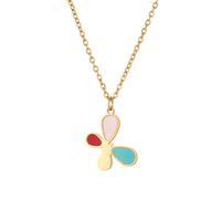 LHJHZDJC Women's dripping oil butterfly necklace light luxury niche women's collarbone chain accessories stainless steel necklace Gift for Her