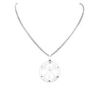 LHJHZDJC women's fashion 2026 Lucifer Sigil Seal Chain Necklace Satan Statement Necklace Marbas Lazer Key Baphomet Seal Jewelry Streetwear Accessory for Men Women Casual Gift