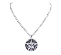 LHJHZDJC women's fashion Witchcraft Gothic Dark Pentagram Necklace Original Tetragrammaton Solomon Amulet Necklaces For Women Jewelry Streetwear Accessory for Men Women Casual Gift