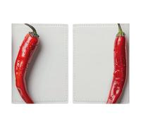 LHJKB Durable PU Material Passport Protective Cover, A Pair of Red Peppers Printing Cute Passport Protective Cover Women and Men Passport Cover Wear-Resistant Passport Bag