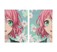 LHJKB Durable PU Material Passport Protective Cover, Anime Girl Image Printing Cute Passport Protective Cover Women and Men Passport Cover Wear-Resistant Passport Bag