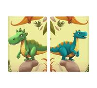 LHJKB Durable PU Material Passport Protective Cover, Cute Cartoon Dinosaurs Printing Cute Passport Protective Cover Women and Men Passport Cover Wear-Resistant Passport Bag