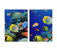LHJKB Durable PU Material Passport Protective Cover, Tropical Ocean Sea Fish Printing Cute Passport Protective Cover Women and Men Passport Cover Wear-Resistant Passport Bag