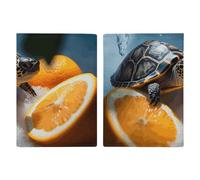 LHJKB Durable PU Material Passport Protective Cover, Turtles Emerging from Oranges Printing Cute Passport Protective Cover Women and Men Passport Cover Wear-Resistant Passport Bag