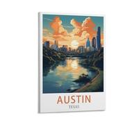 LHJOIUN Austin Texas Vintage Travel Posters 12x18inch(30x45cm) Art Canvas Print For Living Room Bedroom Home Decoration Modern Art