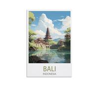 LHJOIUN Bali Indonesia Vintage Travel Posters Landscape 16x24inch(40x60cm) Art Canvas Print For Living Room Bedroom Home Decoration Modern Art