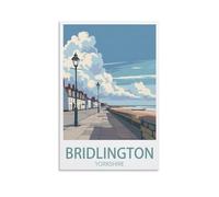LHJOIUN Bridlington Yorkshire Vintage Travel Poster Landscape 08x12inch(20x30cm) Art Canvas Print For Living Room Bedroom Home Decoration Modern Art