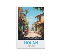 LHJOIUN Hoi An Vietnam Vintage Travel Poster 16x24inch(40x60cm) Art Canvas Print For Living Room Bedroom Home Decoration Modern Art
