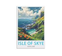 LHJOIUN Isle of Skye Scotland Vintage Travel Posters 12x18inch(30x45cm) Art Canvas Print For Living Room Bedroom Home Decoration Modern Art