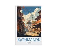 LHJOIUN Kathmandu Nepal Vintage Travel Posters 08x12inch(20x30cm) Art Canvas Print For Living Room Bedroom Home Decoration Modern Art