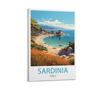 LHJOIUN Sardinia Italy Vintage Travel Posters 12x18inch(30x45cm) Art Canvas Print For Living Room Bedroom Home Decoration Modern Art