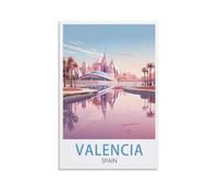 LHJOIUN Valencia Spain Vintage Travel Posters 08x12inch(20x30cm) Art Canvas Print For Living Room Bedroom Home Decoration Modern Art