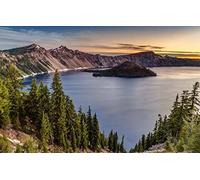 LHJOYSP 1000 piece puzzles,natural beauty,lake,crater,Oregon,75x50cm