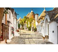 LHJOYSP childrens puzzles 1000 piece City street Alberobello trulli, Italy 75x50cm