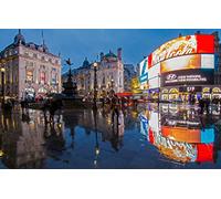 LHJOYSP christmas games for children jigsaw puzzle 1000 piece City of London, England, Piccadilly Circus, Shaftesbury Fountain 75x50cm