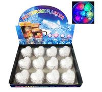 LHKJ 12 Pcs Flashing LED Ice Cubes Light Multi-Color Love Heart Liquid Sensor Changing Blinking Event Party Decoration