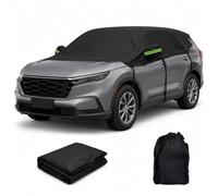 LHKveritas Car Cover for Renault Megane R.S. Trophy Half Cover for Outside Storage, Waterproof Weather Protection, 210D Oxford Fabric, Against Rain Dust UV Snow Frost, Black
