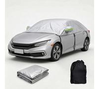 LHKveritas Half Car Cover Waterproof for Toyota MR2 Roadster Top Cover Outdoor Use, UV Resistant Windproof, All Weather Protection Windscreen and Roof, Against Rain Frost(Silver