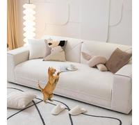 LHKXKKXX Sofa Cover Waterproof Blanket, Non-slip Sofa Cover 1 2 3 4 Seater Throw Blankets for Sofa, Couch Cover L Shape Corner Sofa Sofa Throw, Couch Cover Corner Sofa Sofa Cover,Beige,90x70cm