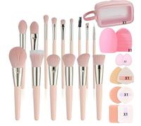 LHLXZQ Makeup Brush Set, Travel Beauty Tool Set with Makeup Sponge, Powder Puff, Brush Cleaner, Professional Facial Brushes for Foundation, Concealer, Eyeshadow, Blush#1