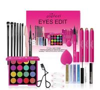 LHLXZQ Makeup Set for Women, All in One Set with Eyeshadow Palette Eyeshadow Stick Concealer Mascara Eyeliner Blush Glitter, Multipurpose Essential Starter Cosmetic Bundle for Teen Girls Women, 7C