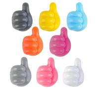 LHLZNB 16 Pcs Thumb Cable Clips, Cable Organiser Holders, Cable Tidy Clips, Thumbs Wall Hooks Self Adhesive,Stick on Hooks for Home Office Desk Data Cable Management Hanging