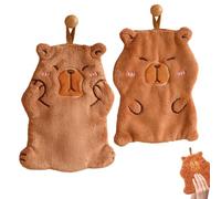 LHLZNB 2 PCS Hand Towels for Bathroom，Kitchen Soft Absorbent Hand Towels Plush Bathroom Towels Hanging Face Towels Quick Dry Towel Multipurpose Fuzzy Ball Towel Set Bathroom Accessory