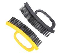 LHLZNB 2 pieces Stainless steel Large Wire Brush，stiff brush，Heavy Duty Wire Brush for Rust Removal, Brickworks, and Paint Removal，16.5cm Trade Quality Hard Steel Abrasive Cleaning
