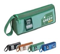 LHLZNB Adorable Stitch Pencil Case - Clear Pencil Case for Girls - Small & Large Pencil Cases - Perfect for School & Exams - Cute Pencil Case for Women & Kids，Clear Pencil case (Green)