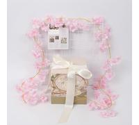 LHLZNB Artificial Flowers Garlands - 135 simulated roses Artificial Flower Vines for Decorations, Faux White Rose Floral Arch with Realistic Design for Home, Garden, Indoor (Pink)