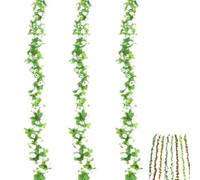 LHLZNB Artificial Flowers Garlands - 42 simulated roses Artificial Flower Vines for Decorations, Faux White Rose Floral Arch with Realistic Design for Home, Indoor/Outdoor Weddings (3, white)
