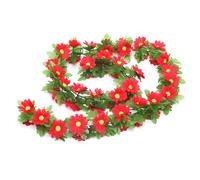 LHLZNB Artificial Flowers Garlands - 60 simulated roses Artificial Flower Vines for Decorations, Faux White Rose Floral Arch with Realistic Design for Home, Garden, Indoor/Outdoor Weddings (red)