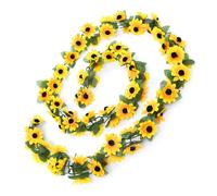 LHLZNB Artificial Flowers Garlands - 60 simulated roses Artificial Flower Vines for Decorations, Faux White Rose Floral Arch with Realistic Design for Home, Garden, Indoor/Outdoor Weddings (yellow)