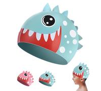 LHLZNB Dynamic Silicone Kids & Women's Swim Cap - Waterproof, 3D Ergonomic Design, Blue