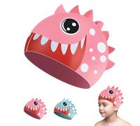 LHLZNB Dynamic Silicone Kids & Women's Swim Cap - Waterproof, 3D Ergonomic Design, Perfect for Pool & Beach, Pink