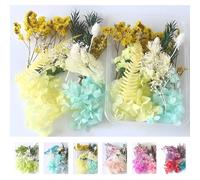 LHLZNB Ethereal Dry Flowers for Crafts & Resin - Preserved Beauty in Every Petal - Perfect, Floral Decorations, and Wreath Making - Includes Pink, White, and Red Dried Flowers (yellow)