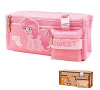 LHLZNB Five Layer partition Pencil Case Cute Set, Cute Pencil Case with Compartments for Teen Girls boy, Stationery Pouch Bag, Aesthetic School Supplies, Back to School Supplies (Pink)