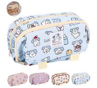 LHLZNB Large Pencil case - Clear and Large Pencil Case for Girls, Cute Pencil Case for School, Personalized Pencil Case, Aesthetic Design, Perfect for Exams，legami Pencil case. (Blue)