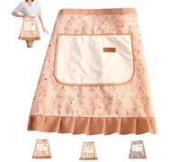 LHLZNB lovely aprons for women, Waterproof Bib Apron, Hand Wipe Cooking Apron with Pocket Kitchen,kitchen apron,Chef Women Men Apron for Home Kitchen Restaurant Cafe Baking Gardening (Pink)