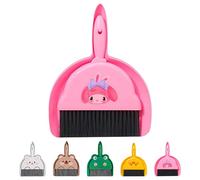 LHLZNB Mini Dustpan and Brush Set, Small Broom and Dustpan Cleaning Set Portable Table Top Brush Set Dining Table Crumb Sweeper Cleaning Tools with Soft Bristles Sweeper Dust (Pink)