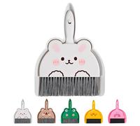 LHLZNB Mini Dustpan and Brush Set, Small Broom and Dustpan Cleaning Set Portable Table Top Brush Set Dining Table Crumb Sweeper Cleaning Tools with Soft Bristles Sweeper Dust (rabbit)